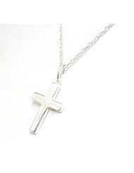 The Olivia Collection Sterling Silver Classic Cross Pendant on 18 Inch Chain