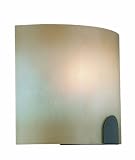 Lite Source LS-16879 Kennita Wall Sconce Lite, Bronze with Light Amber Glass Shade