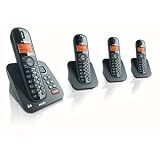 Philips CD1554B/05 Digital Cordless Phone With Answering Machine - Quadruple Handset