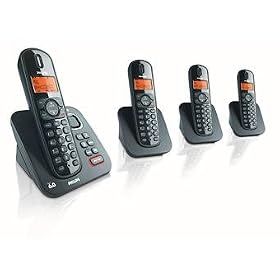Philips CD1554B/05 Digital Cordless Phone With Answering Machine - Quadruple Handset