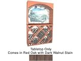 Wine Cellar Innovations Red Oak with Dark Walnut Stain Tabletop below Arch 1x45x12-in.