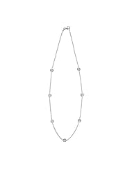 18KT White DBY Necklaces Length = 16