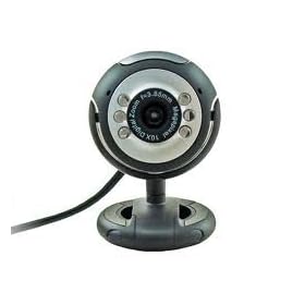 TechGearUK New 5 MegaPixel USB Webcam Camera 2011, 5G Lens, Built-in microphone, Built-in LED lights Night Vision, Driverless - WINDOWS 7 XP VISTA MAC LINUX SKYPE MSN