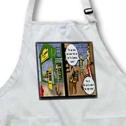 BOOKSTORE FOR DUMMIES - Full Length Apron With Pockets 22w X 30l