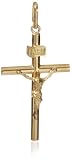 9ct Yellow Gold 32mm Round Crucifix Pendant
