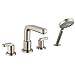Hansgrohe 31448821 Metris S 4-Hole Roman Tub Set Trim with Lever Handles, Brushed Nickel