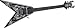 B.C. Rich Kerry King Signature V Electric Guitar with Kahler Tremolo, Black With White