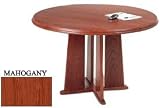 42 Inch Round Table Mahogany Finish