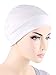 Soft Comfy Chemo Cap and Sleep Turban, Hat Liner for Cancer in White