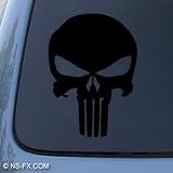 THE PUNISHER - Marvel Comics - Car, Truck, Notebook, Vinyl Decal Sticker #1042 | Vinyl Color: Black