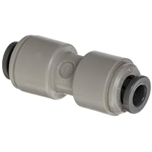 Celcon Push-to-Connect Tube Fitting, Acetal Copolymer, Reducing Coupler, Tube OD x Tube OD