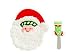 Fitz and Floyd Giftware Stocking Stuffers Santa Snack Plate with Spreader 2-pc.