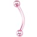 16 Gauge Light Pink Electro Titanium Eyebrow Ring