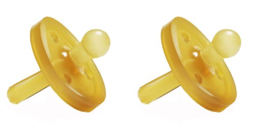 Natursutten BPA-Free Natural Rubber Pacifier Rounded, 12 Months, 2 Pack