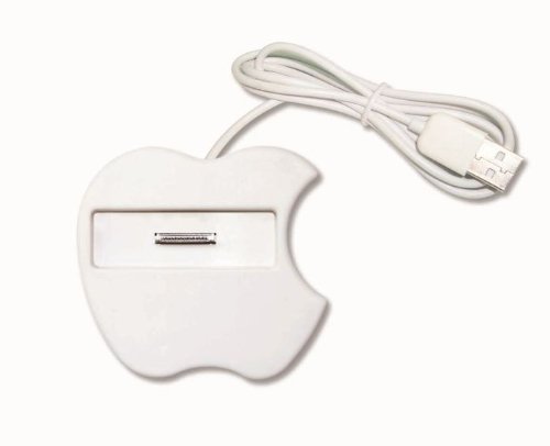 GSI Quality Mini Portable USB Apple-Shaped Docking Station With Charging Port For iPhone 4/4G/3G/S And iPod Touch, Nano And Classic - For Travel Or Home Use