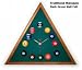 Mahogany Triangle Billiard Clock Dk Green Mali Felt