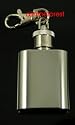 Personalised 1oz Stainless Steel Key Ring Hip Flask YOUR MESSAGE ENGRAVED FREE, Birthday, Wedding Gift