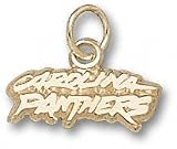 Carolina Panthers Solid 10K Gold ''CAROLINA PANTHERS'' 1/4'' Pendant