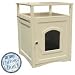 Cat Washroom - Side Table Pet House (white) (25H x 18W x 20D)