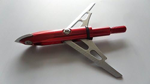 Hitata® 100 Grain Two Blades Arrow Heads Archery Broadheads for Compound Bow and Hunting(Red,12 pack)