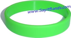 Child Size Light Green Wristband for Kid One Silicone Bracelet