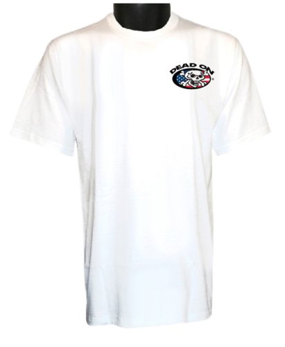 Dead On DSTUSAL USA Cotton T-Shirt Color: White (LARGE)