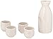 Happy Sales 5 piece Ceramic Sake Set - Off White