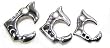 316L Surgical Stainless Steel Tribal Plug, 8g - Sold as a Pair