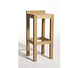florian teak bar stool for garden or indoors - 40cm Wide, 40cm Deep, 80cm High.