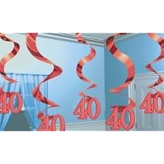 Spiraldekoration 40 ROT