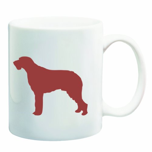 Irish Wolf Hound Dog - Brown Silhouette Design 11 oz Ceramic Coffee Mug cup - 2010 Design - Affordable Gift for your Loved One! Item #DIS-MG-IRIS-BR76