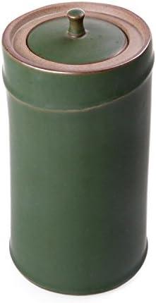 MioOOs® Chinese Bamboo Looking Canisters Coffee Tea Lidded Jars, 100% Jingdezhen Craft Ceramic Storage Jar for Tea, Cookies, Coffee (Large Size)