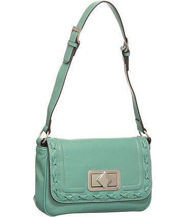 Squared Turnlock Baguette Shoulder Bag