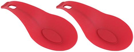 PennKitchen 2-Pack Silicone Spoon Rests - Red