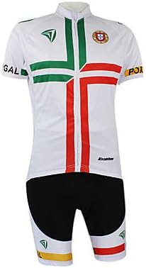 Kooplus2013 Championship Jersey Portugal Polyester&amp;Lycra&amp;Elastic Fabric Cycling Suits(T-Shirt + Bib-Pants) , XXXL
