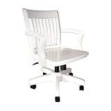 Tecno Seating 956OWHT Vincent Antique Schoolhouse Chair with Arms in White