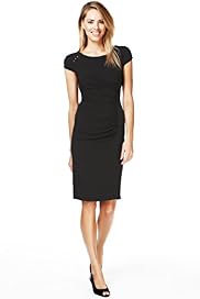 Ruched Front Button Neck Dress