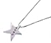 Creatinu Rhodium plated Sterling Silver, Ladies Star Pendant, AP461, set with pink Cubic Zirconia + 16-18 extendable fine box chain.