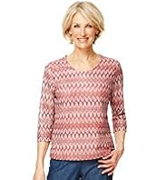 Classic Collection Zig Zag Print Cloque Top