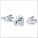 4インチ 2ハンドル ローアーク ウォール マウント バスルーム 蛇口 ポリッシュクローム（1177-DA）【並行輸入品】+NONOKUROオリジナル携帯クロス
