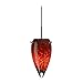 Besa Lighting 1JT-412541-BR 1X100W A19 Juli Pendant with Garnet Glass, Bronze Finish
