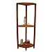 Solid Teak Bath 3 Shelf Corner Stand