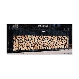 Woodhaven Firewood Rack - 3 4 Cord (Black) (4'H x 12'W x 1' 2D)