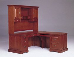 Corner Computer Desk with Hutch, Savannah Collection
