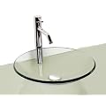Alpenberger / Design Klarglaswaschschale � 460 mm / Klarglasschale / Glaswaschschale / Glaswaschbecken / Glas / Badezimmer / G�ste-WC