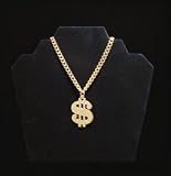Dollar Sign Pimp Necklace (gold) Halloween Costume Accessory