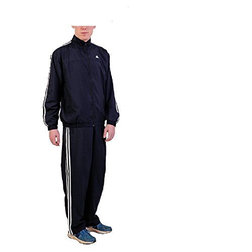 adidas navy polyester tracksuit