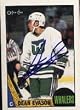 Dean Evason, Hartford Whalers, 1987 Opee Chee Autographed Card
