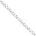 2.9mm, 14 Karat White Gold, Flat Curb Chain - 18 inch