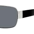 Hugo Boss 0127/S Men's Polarized Navigator Full Rim Designer Sunglasses - Shiny Palladium/Gray